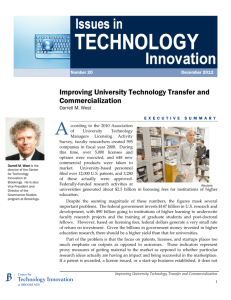 Improving University Technology Transfer and