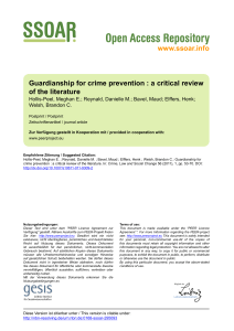 Guardianship for crime prevention : a critical review of the