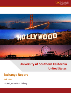 Exchange Report University of Southern California