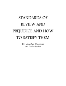standards of review and prejudice and how to satisfy them