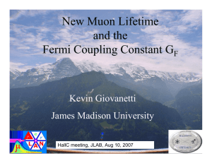 New Muon Lifetime and the Fermi Coupling Constant G_F