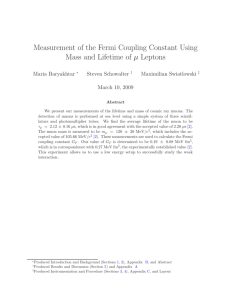 Measurement of the Fermi Coupling Constant Using