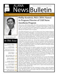 In This Issue - Alabama Association of Nurse Anesthetists