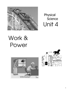Unit 4 Work & Power