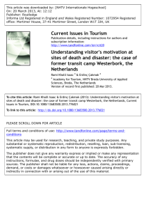 Understanding visitor's motivation at sites of death and disaster: the