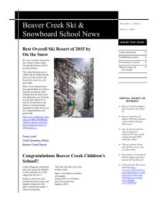 Beaver Creek Ski & Snowboard School News