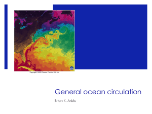 General ocean circulation