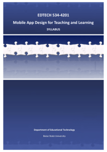 Mobile'App'Design'for'Teaching'and'Learning! - EdTech