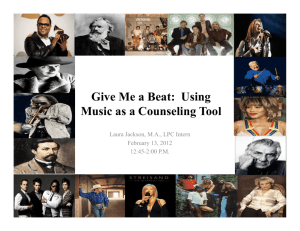 Using Music as a Counseling Tool