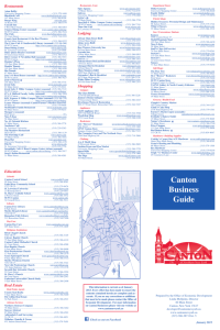 Canton Business Guide - Town and Village of Canton