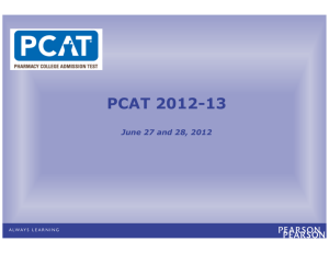PCAT 2012-13