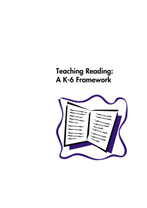 Teaching reading - Curriculum Support