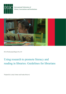 Using research to promote literacy and reading in libraries