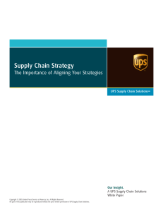 Supply Chain Strategy - UPS Supply Chain Solutions