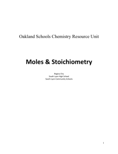 Stoichiometry - Oakland Schools