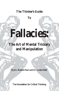 The Thinker's Guide To Fallacies