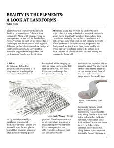 BEAUTY IN THE ELEMENTS: A LOOK AT LANDFORMS