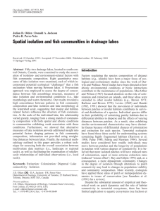Spatial isolation and fish communities in drainage lakes