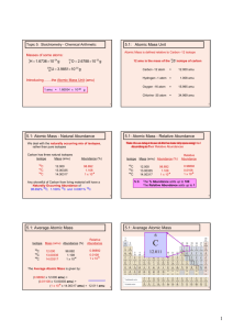 Atomic Mass Unit 5.1: Atomic Mass