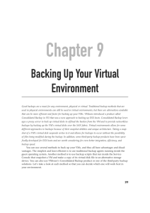 Backing Up Your Virtual Environment