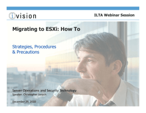 Migrating to ESXi: How To