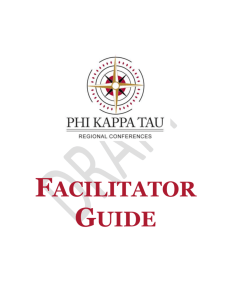 FACILITATOR GUIDE - Phi Kappa Tau Fraternity