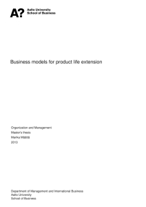 Business models for product life extension - Aalto