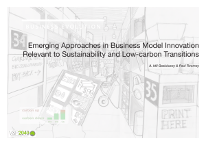 Emerging Approaches in Business Model Innovation Relevant to