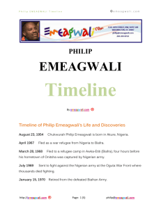 Timeline - Philip Emeagwali