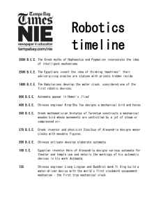 to a timeline of robotics