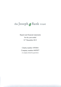 2013 - The Joseph Rank Trust