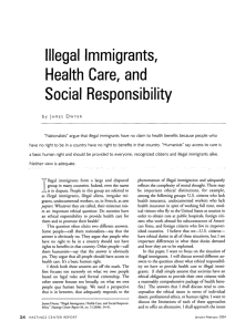 Illegal Immigrants, Health Care, and Social Responsibility