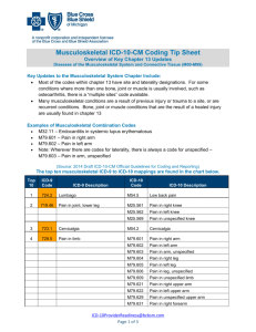 Musculoskeletal ICD-10-CM Coding Tip Sheet