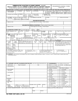 Technical Report of US Army Aircraft Accident, Part IX