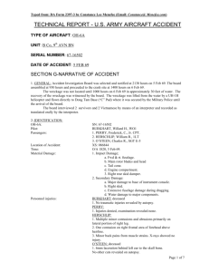 TECHNICAL REPORT - U.S. ARMY AIRCRAFT ACCIDENT