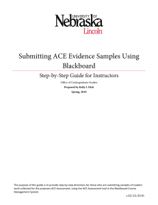 User Guide: Uploading ACE Evidence in Blackboard