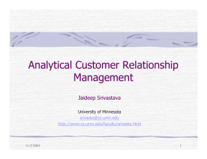 Analytical Customer Relationship Management