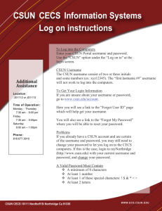Log on instructions CSUN CECS Information Systems