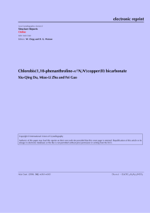 electronic reprint Chlorobis(1,10-phenanthroline
