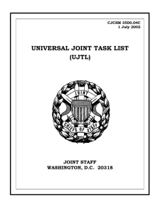 CJCSM 3500.04C, Universal Joint Task List (UJTL)
