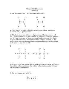 Chapter 11-12 Problems Solutions 1. cis and trans C2H2Cl2 has the
