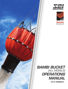 Bambi Bucket Operations Manual