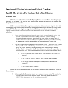 Practices of Effective International School Principals: Part II