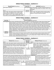 OMAHA PUBLIC SCHOOLS – SubDistrict 3 Bambi Bartek