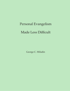 Personal Evangelism Made Less Difficult