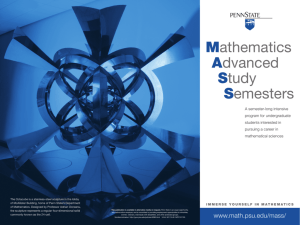 Mathematics Advanced Study Semesters