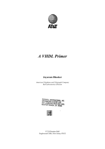 VHDL Primer by J. Bhasker