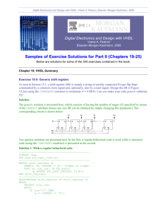 Samples of Exercise Solutions for Part II (Chapters 19-25)