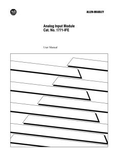 1771-6.5.90, Analog Input Module, User Manual