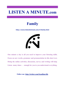 LISTEN A MINUTE.com Family